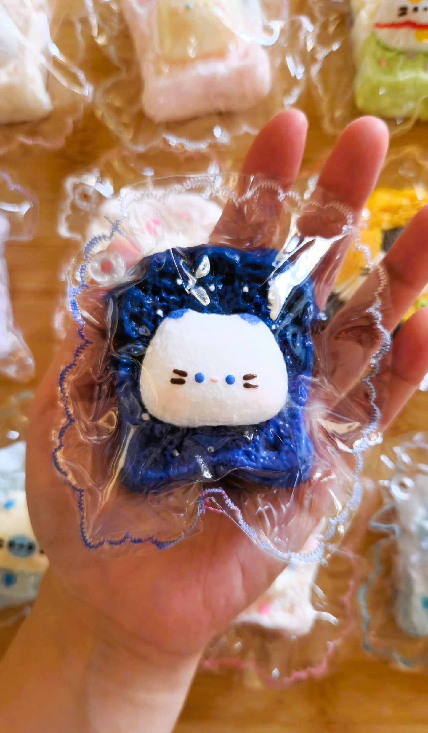 Starry Sky Toasted Cat Squishy