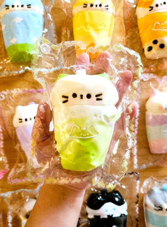 Matcha Boba Cat Squishy